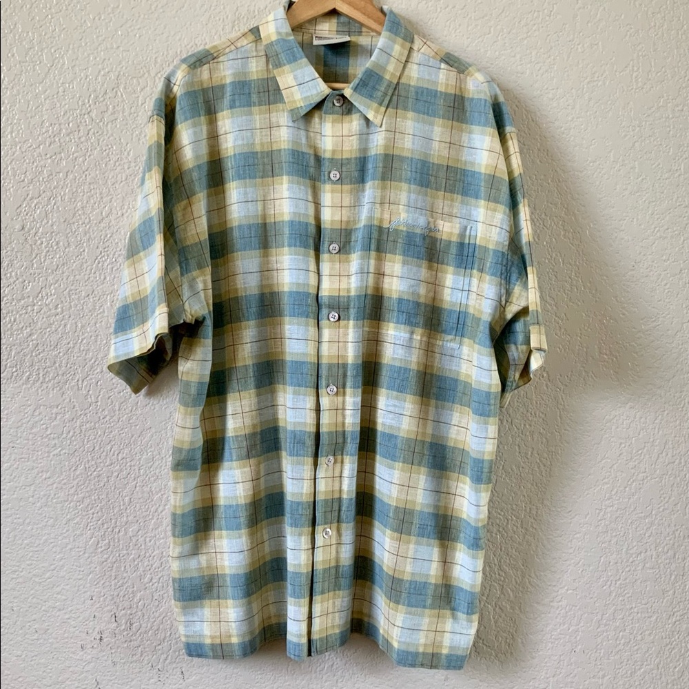Platinum Fubu Linen Blend Button Down, Sz XL